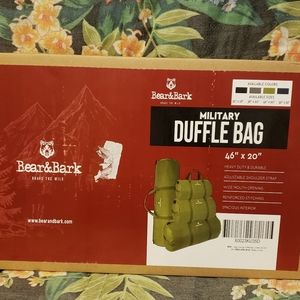 Bear & Bark Military Duffle Bag 46x20 green